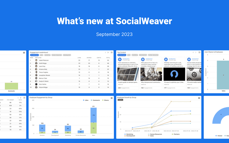 What's new at SocialWeaver (September 2023)