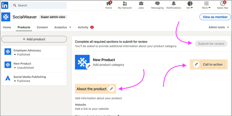 How to create a product page on LinkedIn